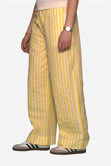 Mads Nørgaard Sacky Pipa Pants - White Alyssum / Citronzest 